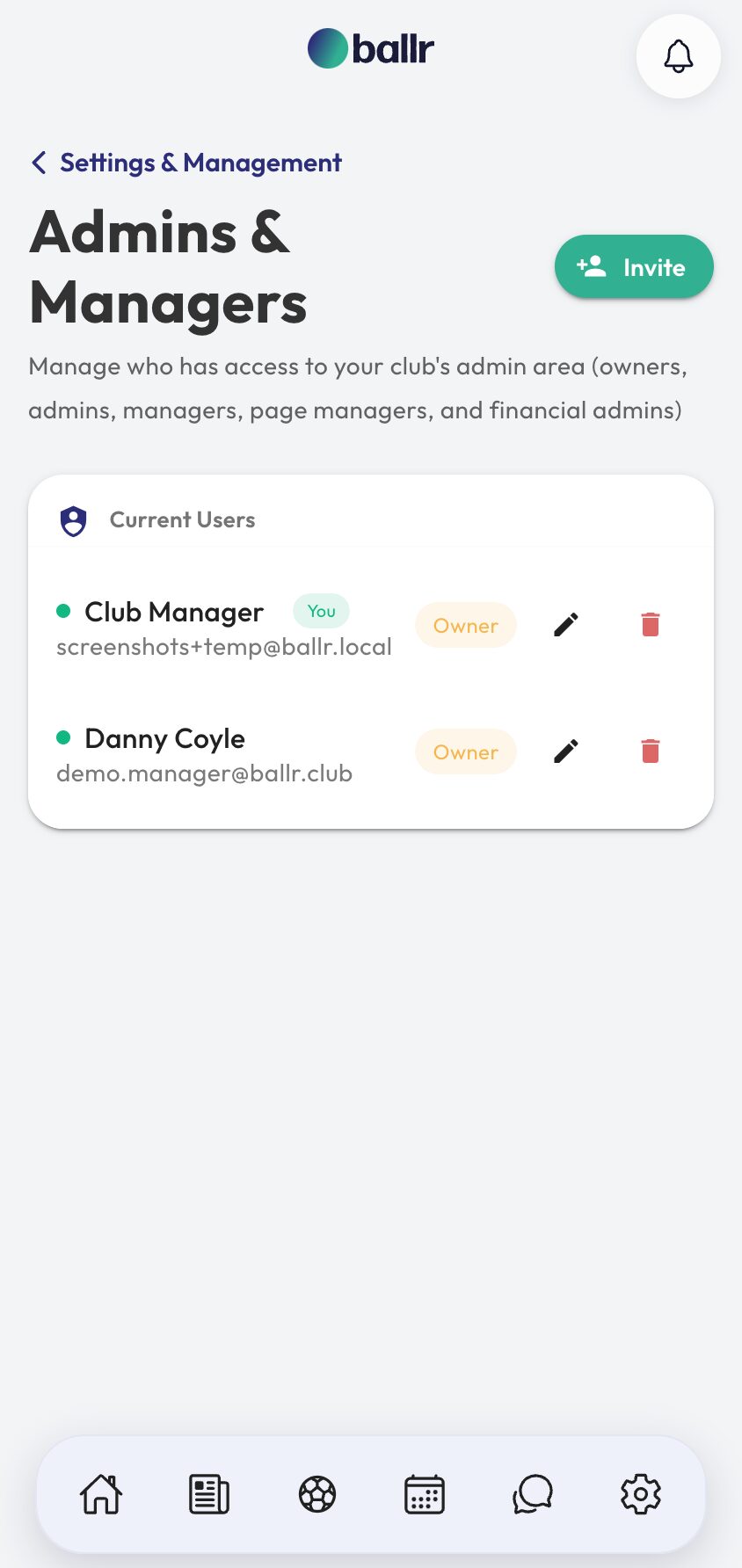 Who Can Do What: Club Roles in the Ballr app