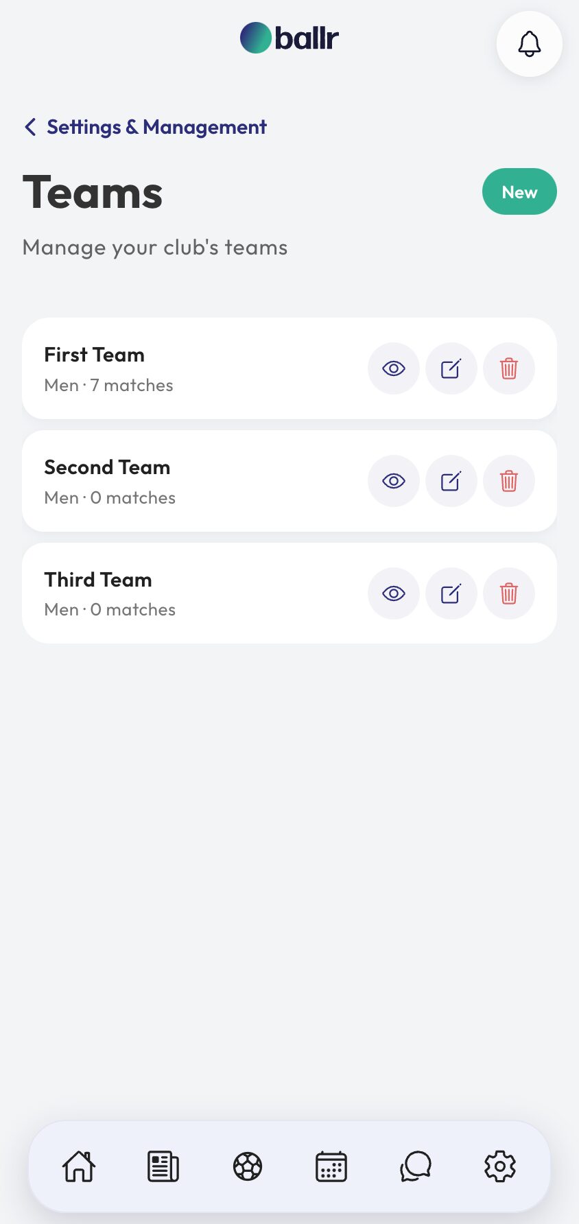 Running More Than One Team in the Ballr app