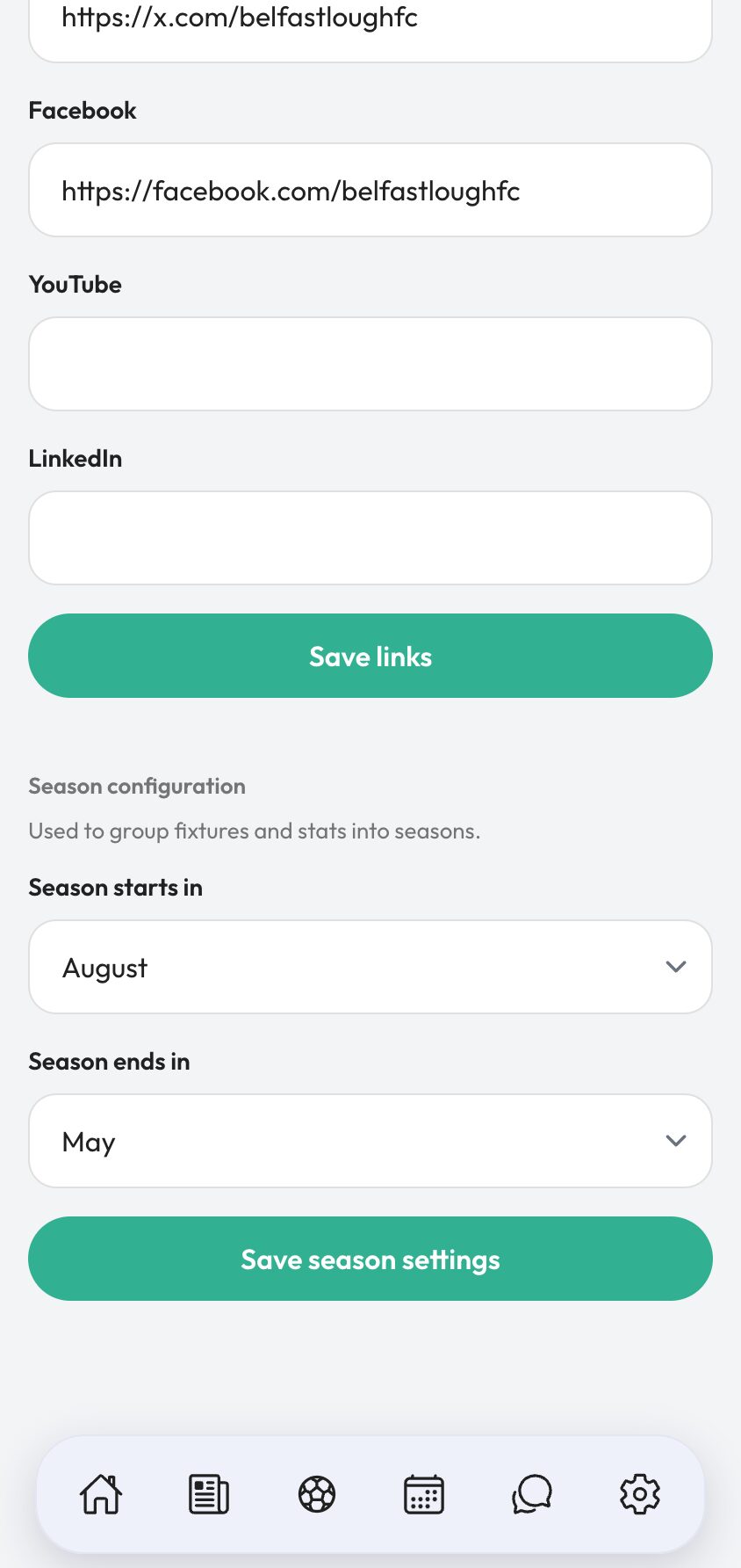 Seasons and Competitions in the Ballr app